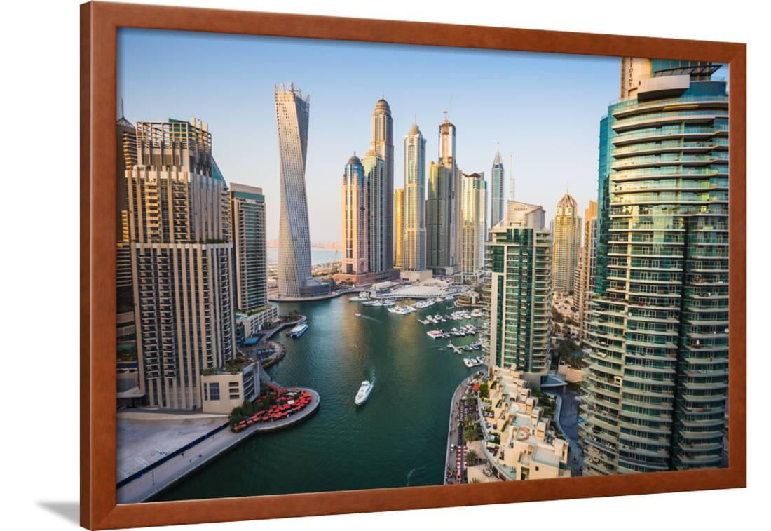 Dubai Marina UAE  Framed Print Wall  Art  By Oleg Zhukov 