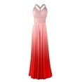 thumbnail image 4 of DailyTrove Women's Sleeveless Ombre Maxi Dress, V-Neck, Summer Festival & Vacation Wear, Vibrant Fit, 4 of 6