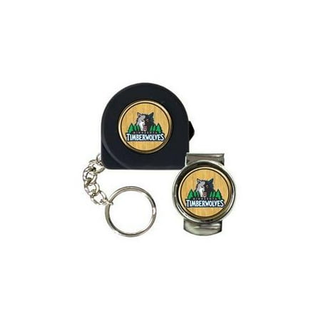 Great American Products Ktpmmc2216 6 Ft. Tape Measure Key Chain & Money Clip Set- Nba Timberwolves