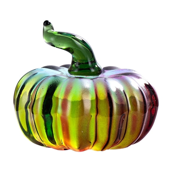 SDJMa Glass Pumpkin Figurine, 1.97" Mini Pumpkin for Fall Autumn Harvest Thanksgiving Farmhouse Home Table Centerpiece