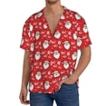 thumbnail image 1 of Fotbe Merry Christmas Santa Claus A Camisa Estampada de Manga Corta para Hombre, Casual de Verano, Estilo Playero, Sin Arrugas-3X-Large, 1 of 5