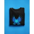 thumbnail image 3 of Butterfly On Blue Fire Sweatshirt Women -Image by Shutterstock, Female Large, 3 of 4