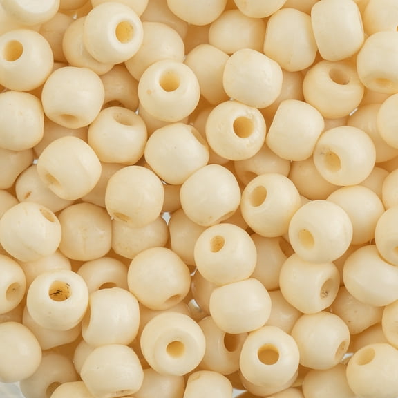 John Bead 6mm Round Natural Bone Beads, 200pcs