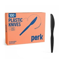 Staples Perk Plastic Knife Heavy-Weight Black PK56393