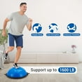 thumbnail image 3 of 25 Inch Half Balance Ball Trainer - 1600 lbs Capacity Stability Training System with Resistance Bands Pump and Extra Ball - Blue, 3 of 7