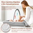 thumbnail image 2 of Cambiador portátil plegable para bebé, cambiador portátil de estilo mejorado con ruedas, cambiador de altura ajustable de cinco niveles para guardería con organizador de almacenamiento., 2 of 5