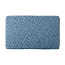 JeashCHAT Bath Mat Rug 24"x16" Ultra Soft Non Slip Absorbent Bathroom Rug Machine Washable Bath Rug Carpet for Bathroom Floor, Tub and Shower, Blue