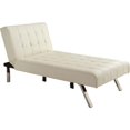 thumbnail image 2 of Pemberly Row Chaise Longue en Simili Cuir à la Vanille, 2 of 8