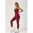thumbnail image 4 of PISONIC Women Two Piece Workout Sets Racerback Tank Tops Matching High Waisted Leggings with Pockets Gym Yoga Outfits, 4 of 6