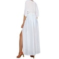thumbnail image 5 of Swimsuit Cover Up for Women Open Front Kaftan Cardigan Swimwear Cover Up White Lace Stitching Bathing Suit Cover Up Shermie, 5 of 6