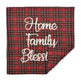 thumbnail image 2 of Lush Decor Home Family Blessing Plaid Embroidery Script Decorative Pillow Cover - Red - 20 L x 20 W In., 2 of 7