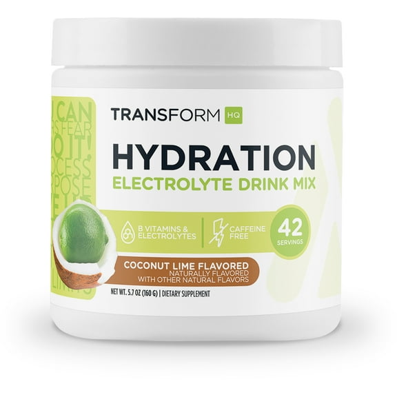 TransformHQ Hydration Electrolyte Drink Mix (Coconut Lime Flavored) - 42 Servings Per Container