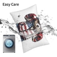 thumbnail image 6 of Pofeuu Patriotic Boxing Bear Art Print Polyester Microfiber Plush Pillowcases, Super Soft and Cozy Pillow Case Covers with Envelop Closure（Pillow core not included）-16"x24", 6 of 6
