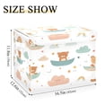 thumbnail image 3 of Storage Box With Lid 16.5x12.6x11.8In Foldable Stacked Household Storage Box Cool Cartoon Rainbow Bear, 3 of 7