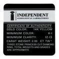 thumbnail image 4 of 2 Carat T.w. Princess White Diamond 14kt, 4 of 4