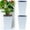 White, variant on 2 Pack Tall Planters Flower Pots for Indoor or Outdoor 8" Plant Pots Tall Flower Pots Tapered Planters with Tray for Porch, Patio, Backyard, Large Planters for Outdoor Indoor Home Decor(White)