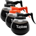 thumbnail image 2 of Glass Coffee Pot Replacement Carafe â€“ 12 Cup Coffee Pot â€“ 64 oz., Set of 3 - 2 Black Regular Handle and 1 Orange Decaf Handle Commercial Coffee Decanter, 2 of 10