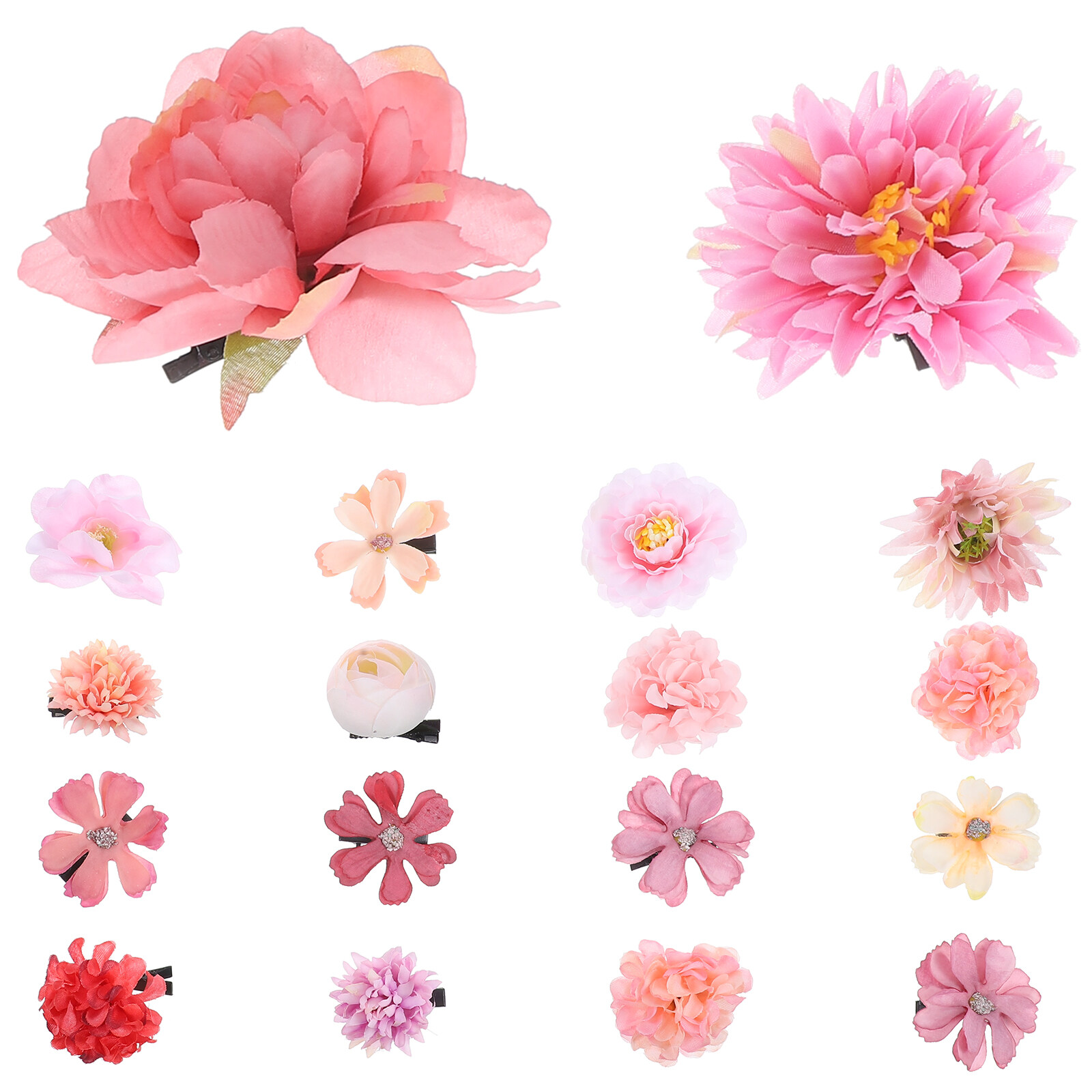 NWT ?? Pink Linen gorgeous acrylic Hair Clips set of 3 flowers Amazon.com : HAIMEIKANG Hawaiian Flower Hair Accessories - 3  main image 2