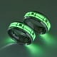 thumbnail image 2 of Anillo de dedo luminoso de acero inoxidable a la moda para mujeres y hombres que brilla en el corazón oscuro pareja bandas de boda accesorios de regalo de joyería Tan Jianjun  unisex, 2 of 2