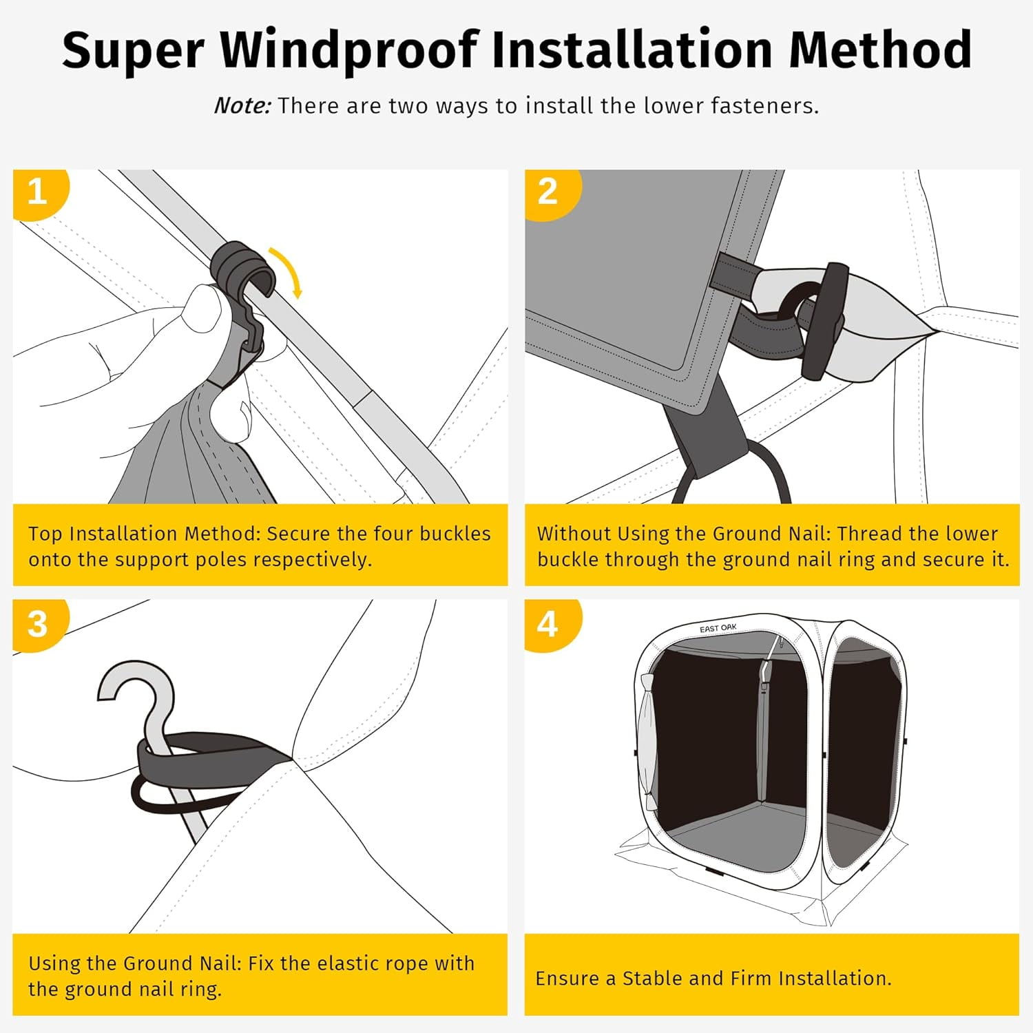 EAST OAK Sun Shade Sails 6*6 ft, 2 pieces