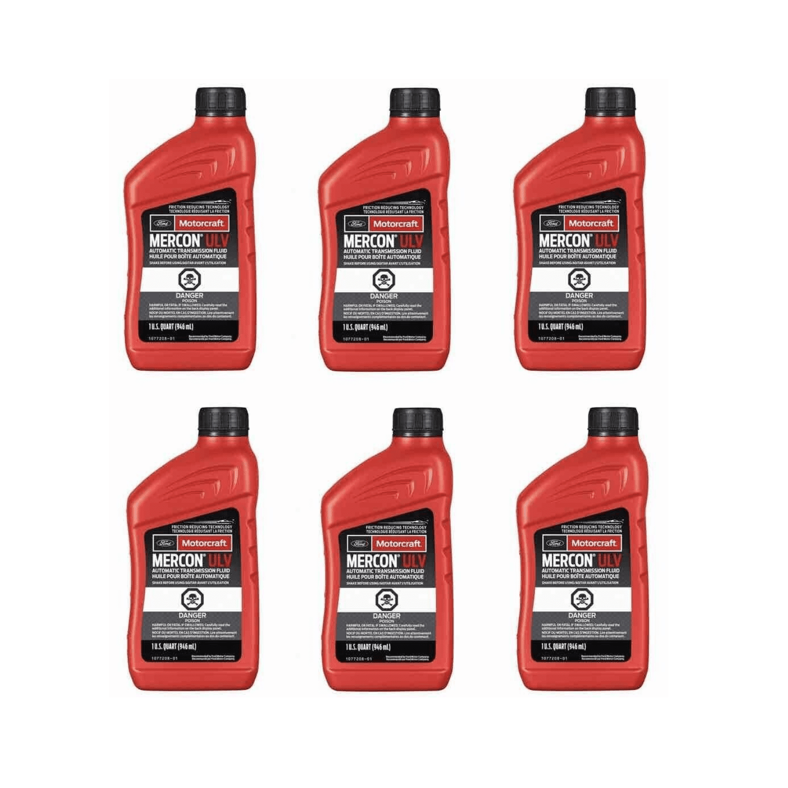 6 Quarts Auto. Trans. Fluid Genuine FORD Motorcraft MERCON ULV MPN XT