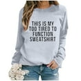 thumbnail image 2 of Women's Fashion Casual Solid Color Loose Long Sleeve Letter Print Round Neck Hoodie, 2 of 2