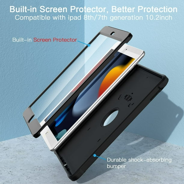 Coque résistante aux chocs pour iPad 9e génération 10,2 pouces + protection  d'éc