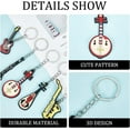 thumbnail image 4 of DIY 20 Pcs Musical Instrument Keychains 10 Styles Silicone Music Instrument Pendants Music Guitar Violin Piano Charms with Metal Key Rings for Music Party Favors Gifts Backpack Decor DIY, 4 of 6