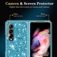 thumbnail image 5 of Dteck Samsung Galaxy Z Fold 3 Case, Ultra-Thin Sparkling Bling Glitter PC Hard Phone Case Protective Cover for Samsung Galaxy Z Fold 3 5G, Blue, 5 of 6
