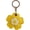 Yellow, variant on Flower Design AirTag Cover Leather AirTag Keyring Case Small Tracker Cover for Wallet Backpack Luggage Hanging Decor