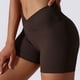 thumbnail image 5 of Pantalones cortos de ciclismo de cintura cruzada para mujer, botas de cintura alta que entrenan pantalones cortos de yoga para correr, 5 of 5