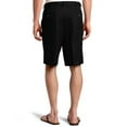 thumbnail image 2 of Men's Cool 18 Gabardine Hidden Expandable Waist Pleat Front Short,Black,32, 2 of 2