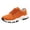 Orange, variant on HEWUQI Women's Leather Slip on Fashion Lace up Tennis Sneakers Road Running Athletic Gym Lightweight Jogging Hiking Shoes Brown Size 9.5