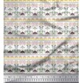 thumbnail image 1 of Soimoi Polyester Crepe Fabric Leaves & Floral Block Decor Fabric Printed Yard 52 Inch Wide, 1 of 3