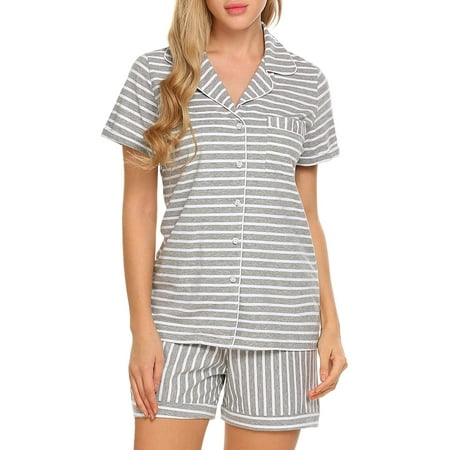 pajama xxl pj sleepwear nightwear xs lounge shorts sleeve soft button short down