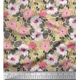 thumbnail image 1 of Soimoi Poly Georgette Fabric Leaves & Floral Artistic Print Fabric by The Yard 52 Inch Wide, 1 of 3