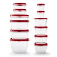 thumbnail image 2 of Rubbermaid Vented Easy Find Lid Food Storage Container, 24 Piece Set, Racer Red, 2 of 8