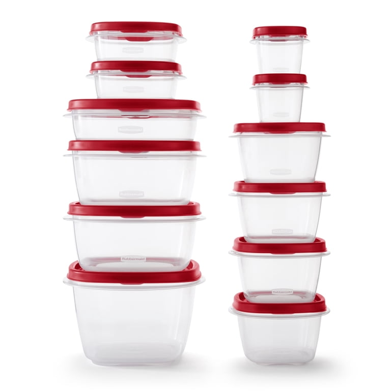 Rubbermaid, Food Storage Container, 24 Piece Set, Vented Red