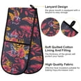 thumbnail image 4 of Dailycode Double Sided Oven Mitt with Loop Heat Resistant Kitchen Long Potholders 7" x 35" Hand Drawn Floral Plants, 4 of 6
