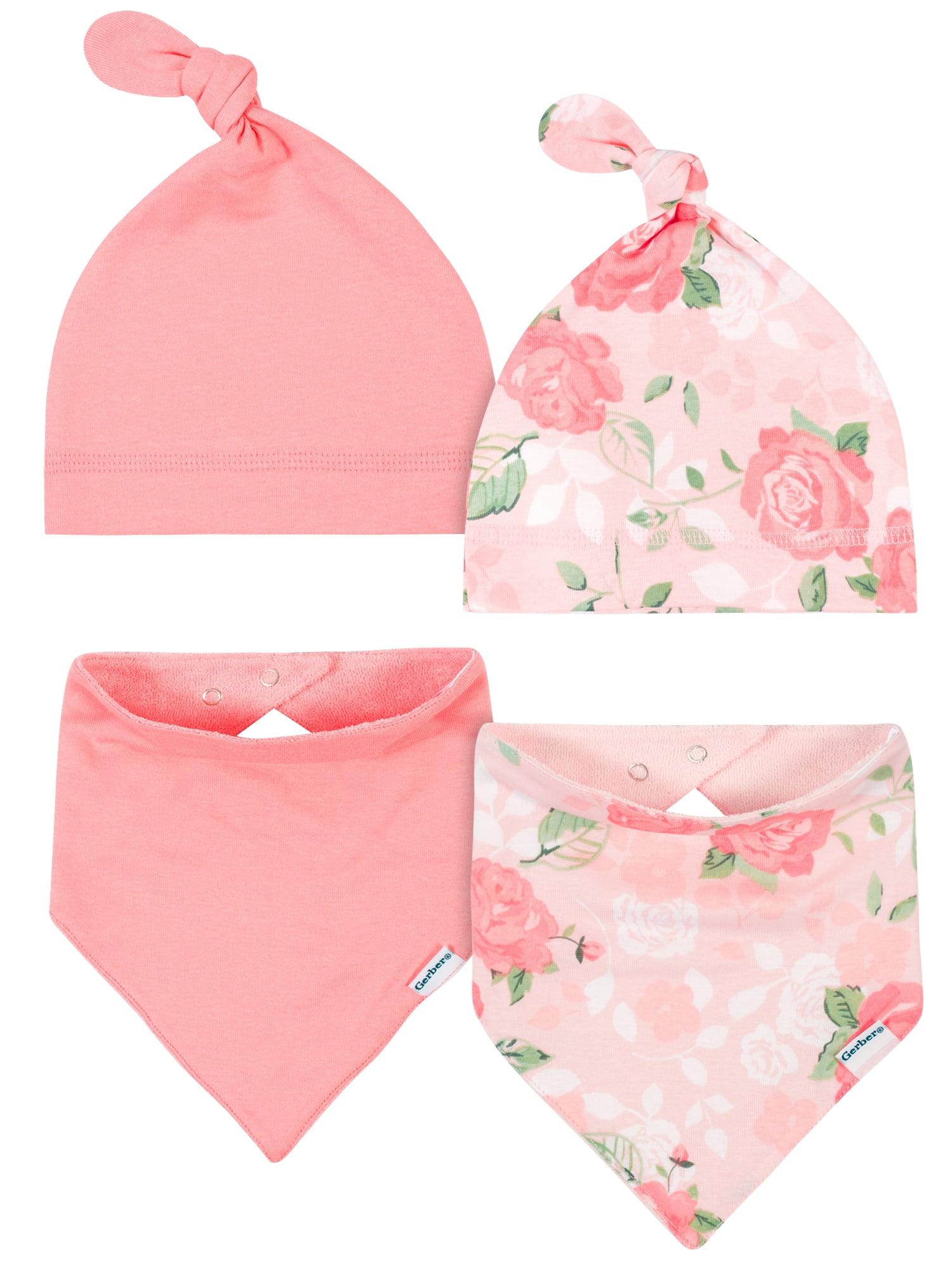 Modern Moments by Gerber Baby Girl Accessory Set, 4Piece (Newborn0/6