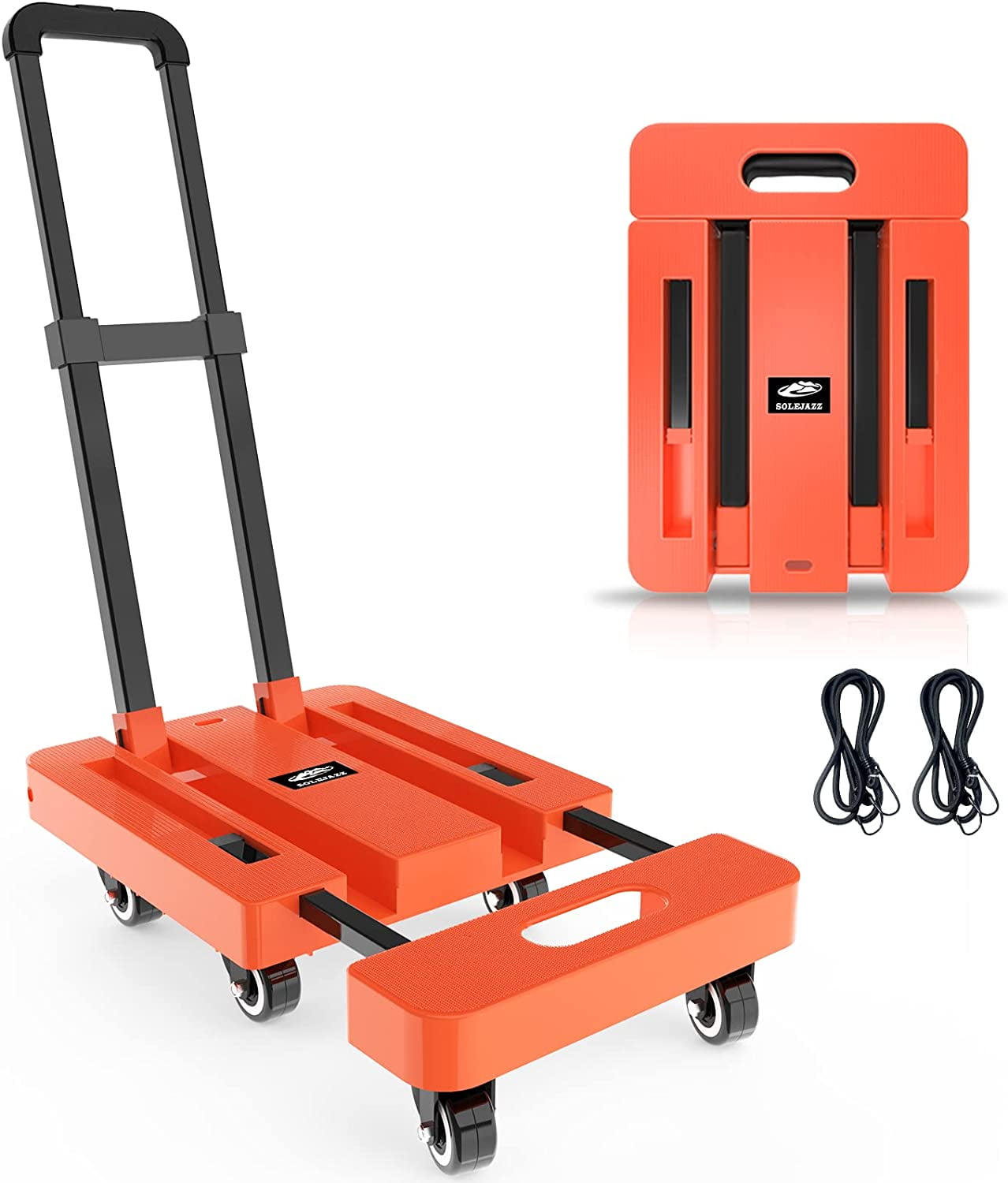 MINYIKJ Folding Hand Truck Dolly, Portable Dolly for Moving, 500LB