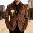 thumbnail image 2 of Retro Western Style Jacket With Geometric Pattern Design For Cowboy Fashion And Casual Wear, 2 of 4