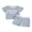 Blue Striped, variant on Toddler Baby Boys Birthday Outfits 1 2 3 4 Years Old Birthday Summer Clothes Birthday Dude Letter Embroidery Short Sleeves T-Shirt and Elastic Waist Pockets Shorts Set