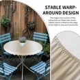 thumbnail image 4 of Beige White Ombre Round Fitted Tablecloth with Elastic Edge, Waterproof Table Cloth Table Cover for 45"-54" Tables, Abstract Art Modern Cream Gradient Tablecloths for Dining Picnic Indoor Outdoor, 4 of 9