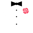 thumbnail image 3 of CafePress - Funny Tuxedo [Red Rose] Dark T Shirt - Men's Classic Cotton T-Shirts, 3 of 3