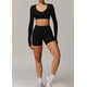 thumbnail image 4 of Conjuntos de entrenamiento for mujer, 2 piezas, sujetador deportivo, camiseta sin mangas, polainas de cintura alta, gimnasio, Yoga, ropa activa, Top de entrenamiento for mujer, 4 of 6