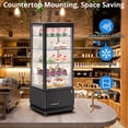 thumbnail image 3 of Commercial Display Refrigerator 3.5 Cu.Ft/98L Countertop  Refrigerated Cake Display Case, Automatic Defrosting,  Adjustable Shelves, Fridge with Digital Controller, LED Display, for Cafe, Bakery and R, 3 of 7