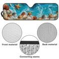 thumbnail image 6 of Uorisanigo Windshield Sun Shade for2007-2023 Wrangler Rubicon Sahara TJ JK JKU 2 & 4 Door, Beach Shells Starfish Front Window Sun Visor Blocks UV Rays Foldable Sunshade, 6 of 7