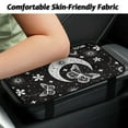 thumbnail image 3 of Yuyamidu Moon Car Center Console Cover Butterfly Armrest Cushion Cover Soft Center Console Cushion Pad Fit for Most Vehicles Accessories Winter Car Arm Rest Cover Pad, 3 of 7