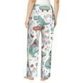 thumbnail image 3 of Naloa Music Lover Dinosaur Print Women’s Ultra-Soft Comfy Pajama Lounge Pants with Pockets & Drawstring, 3 of 8